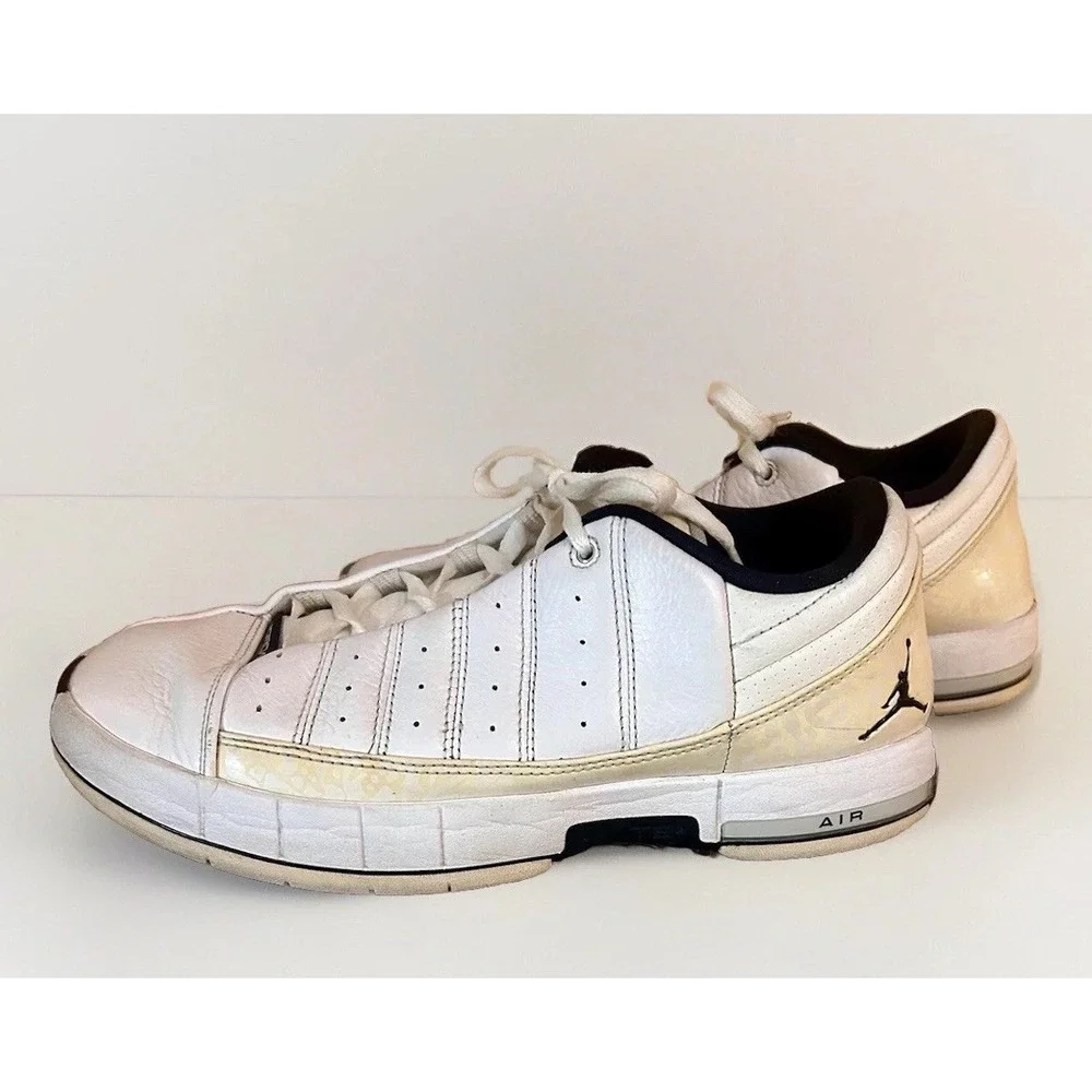 Nike Mens Air Jordan TE II 395468-111 White Basketball Shoes Sneakers Size 9.5